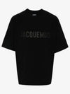 Le Typo Cotton Short Sleeve T-shirt Black - JACQUEMUS - BALAAN 2