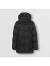 Logo Applique Nylon Puffer Coat Black - BURBERRY - BALAAN 2