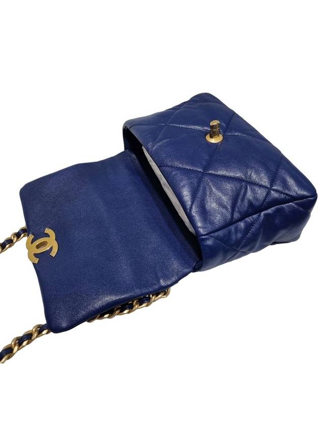 Women s AS1160 Blue Lambskin 19 Flap Shoulder Bag - CHANEL - BALAAN 10