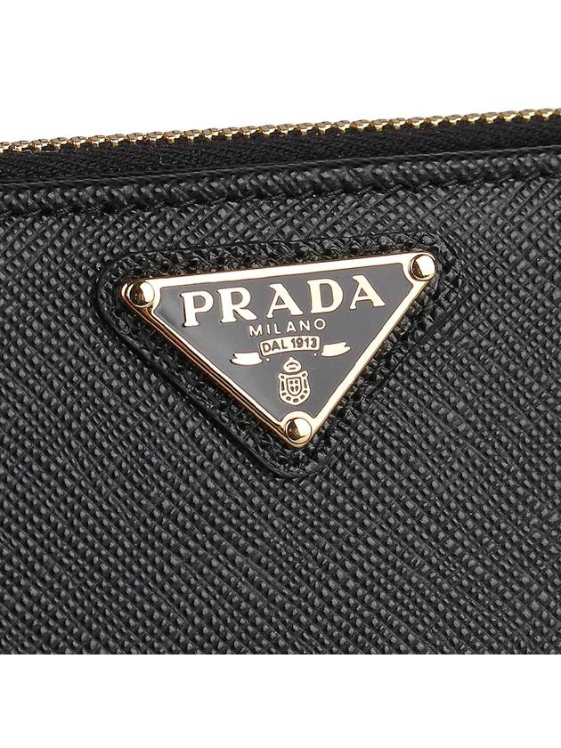 Small Saffiano Half Wallet Black - PRADA - BALAAN 6