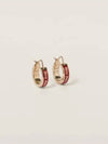 Enamel Hoop Earrings 5IO1032F6T - MIU MIU - BALAAN 2