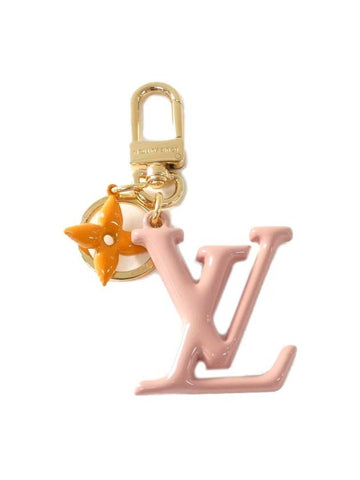 LV Pop Flower Key Holder Bag Charm Gold Pink - LOUIS VUITTON - BALAAN 1