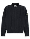 Stone Slim Wool Knit Top Dark Grey - STONE ISLAND - BALAAN 2