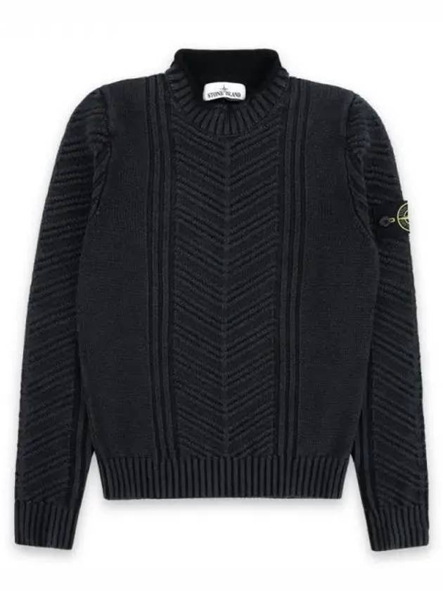 Stone Slim Wool Knit Top Dark Grey - STONE ISLAND - BALAAN 2