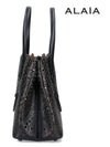 Mina 25 Wave Lux Calfskin Tote Bag Black - ALAIA - BALAAN 5