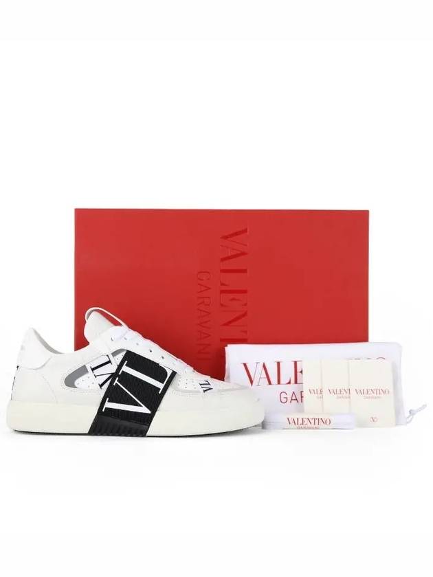 VL7N Band Leather Low Top Sneakers White - VALENTINO - BALAAN 5