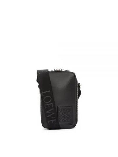 Vertical Pocket Calfskin Cross Bag Black - LOEWE - BALAAN 2