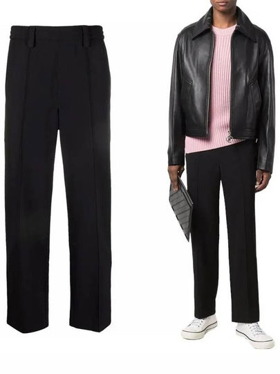 Tailored Wool Straight Pants Black - AMI - BALAAN 2