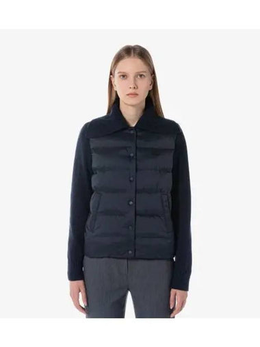 Women s knit sleeves lightweight down dark navy - LACOSTE - BALAAN 1