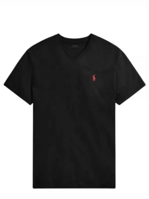 Embroidered Logo Pony Short Sleeve T-Shirt Black - POLO RALPH LAUREN - BALAAN 2