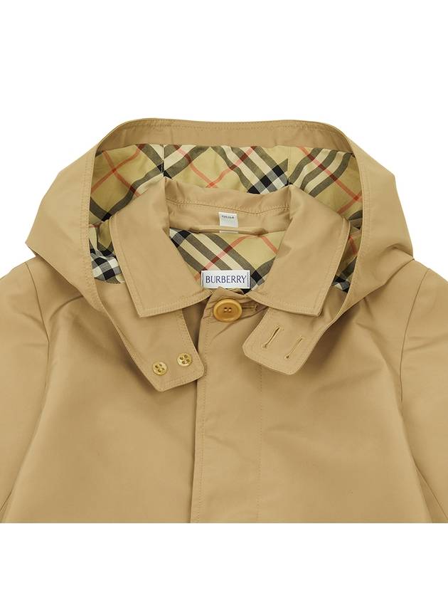 Kids Light Weight Hooded Trench Coat Camel - BURBERRY - BALAAN 5