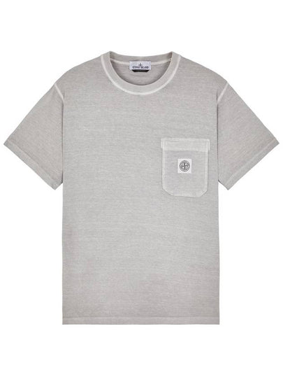 Fissato Treatmen Organic Cotton Short Sleeve T Shirt Dust Grey - STONE ISLAND - BALAAN 2