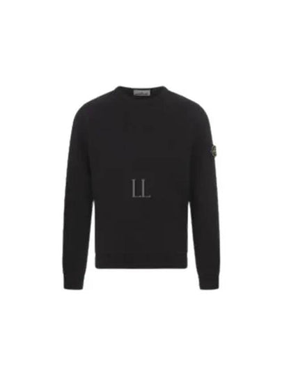 Wappen Patch Crew Neck Cotton Sweatshirt Black - STONE ISLAND - BALAAN 2