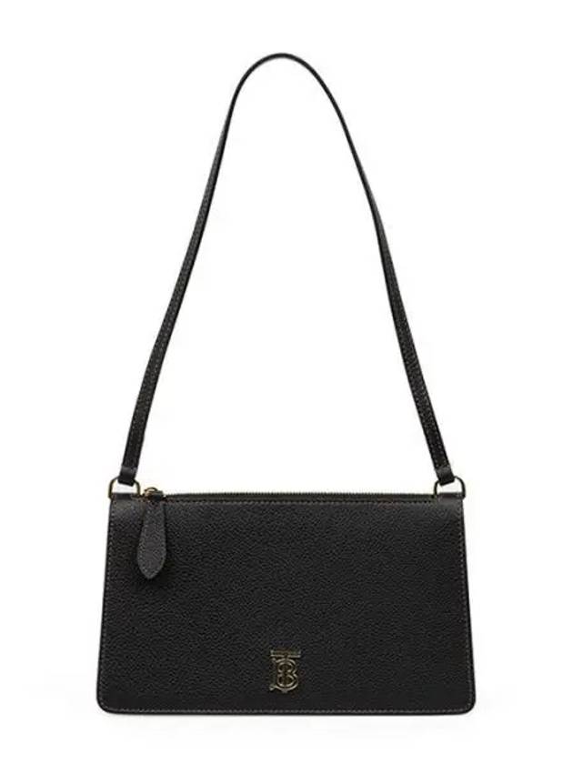 TB Grainy Mini Pouch Shoulder Bag Black - BURBERRY - BALAAN 2