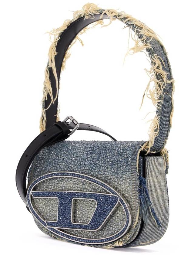 1dr denim and crystal shoulder bag - DIESEL - BALAAN 3