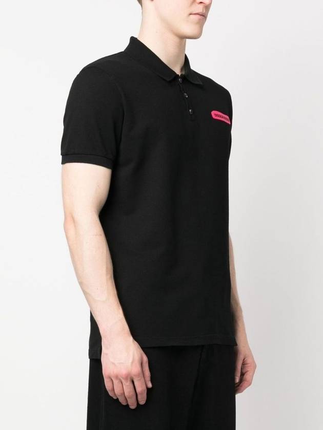 Logo Cotton Polo PK Shirt Black - DSQUARED2 - BALAAN 4