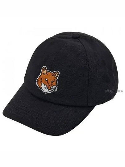 Large Fox Head 6P Ball Cap Black - MAISON KITSUNE - BALAAN 2