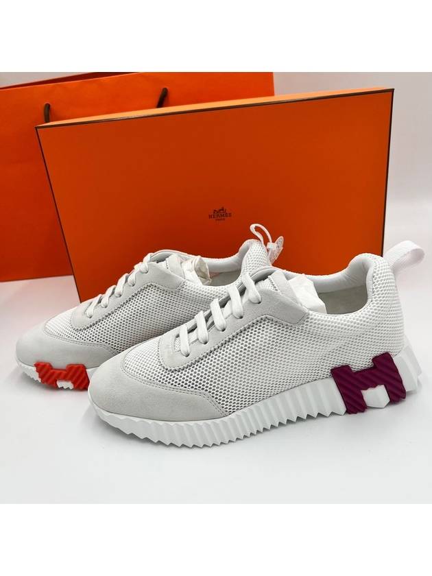 Bouncing Mesh Low Top Sneakers Blanc White - HERMES - BALAAN 2