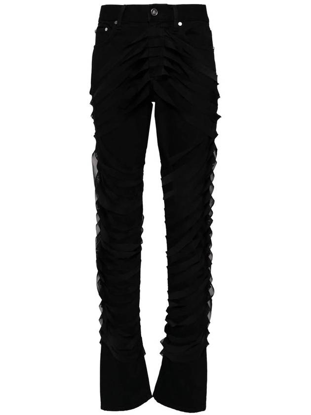 Wrap Around Ribbons 5 Pocket Skinny Jeans Black - HELMUT LANG - BALAAN 2