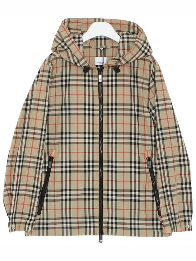 Check Hooded Jacket Archive Beige - BURBERRY - BALAAN 2