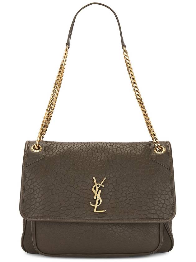 Niki Large Grained Lambskin Shoulder Bag Light Musk - SAINT LAURENT - BALAAN 1