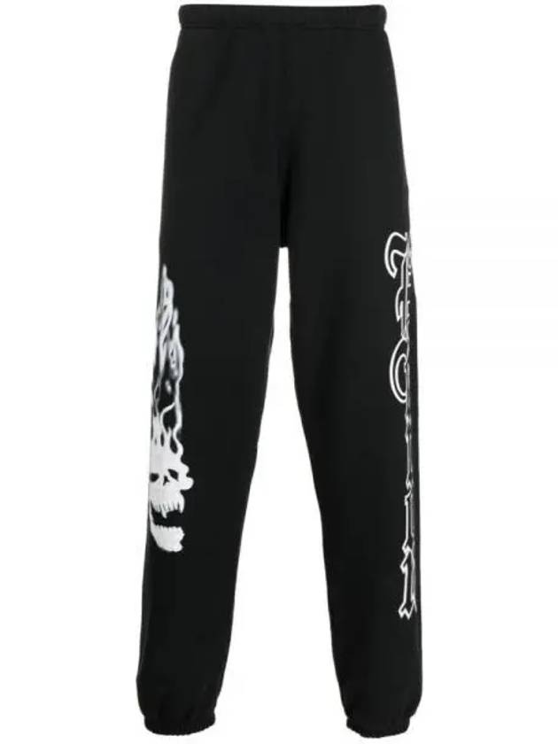 Heron Preston FLAMI Army SKULL SWEATPANTS CH027F22JER001 1001 Framing Skull Sweatpants - HERON PRESTON - BALAAN 1