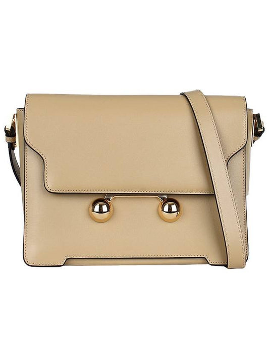 Trunkaroo Medium Leather Shoulder Bag Beige - MARNI - BALAAN 2