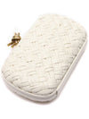 Knot Minaudiere Intrecciato Clutch Bag Bone - BOTTEGA VENETA - BALAAN 6