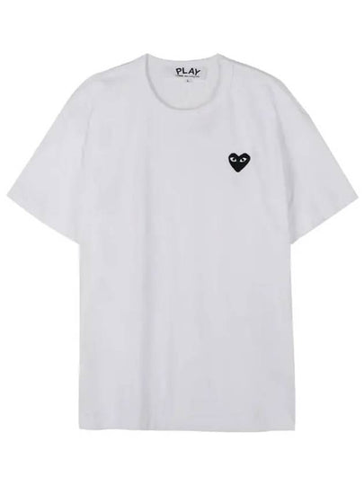 Black Heart Wappen Short Sleeve T-Shirt White - COMME DES GARCONS - BALAAN 2