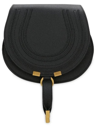 Marcie Saddle Small Grained Leather Cross Bag Black - CHLOE - BALAAN 2