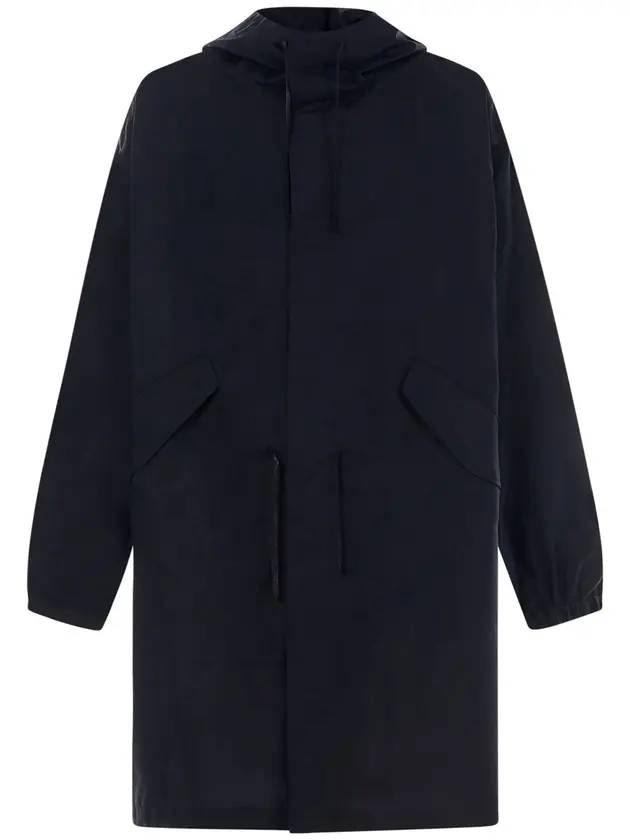 Poplin Water Repellant Parka Navy - JIL SANDER - BALAAN 1