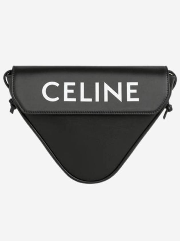 Logo Leather Triangle Cross Bag Black - CELINE - BALAAN 2