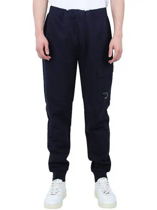 Diagonal Raised Fleece Cargo Track Pants Navy - CP COMPANY - BALAAN 2