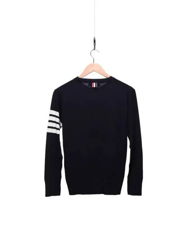 4 Bar Stripe Classic Wool Knit Top Navy - THOM BROWNE - BALAAN 4