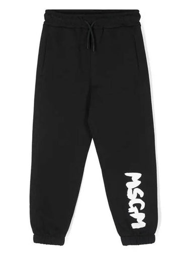 Kids Sketch Logo Track Pants Black - MSGM - BALAAN 1