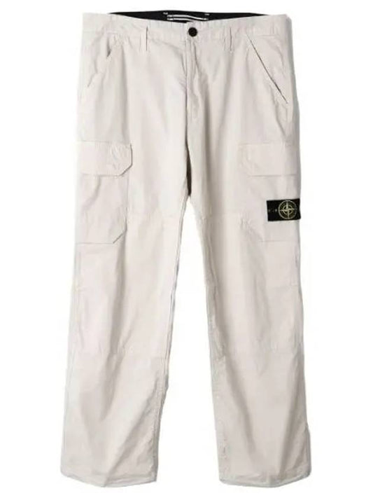 Stretch Cotton Gabardine Cargo Pants Comfort Fit Men s - STONE ISLAND - BALAAN 1