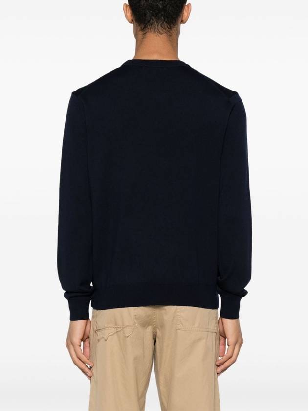 Bold Fox Head Wool Knit Top Ink Blue - MAISON KITSUNE - BALAAN 3