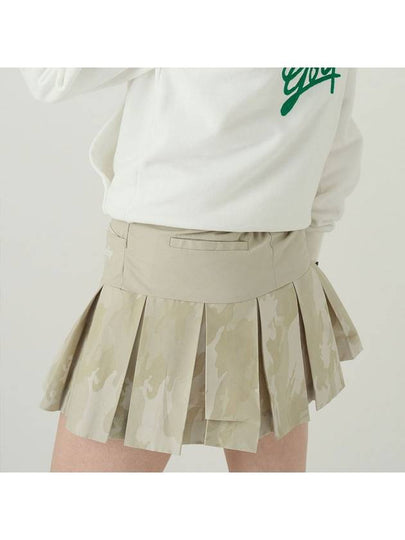 Camouflage Pleated SkirtBeige - DAREPLAY - BALAAN 2