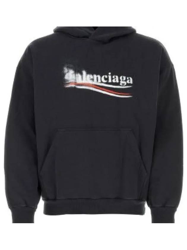 Political Stencil Medium Fit Hoodie Black - BALENCIAGA - BALAAN 2