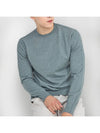 Traverto basic round knit GRAYBLUE - GOLD PERCENT - BALAAN 2