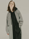 Oversize Long Knit Cardigan Grey - AVANT-G - BALAAN 5