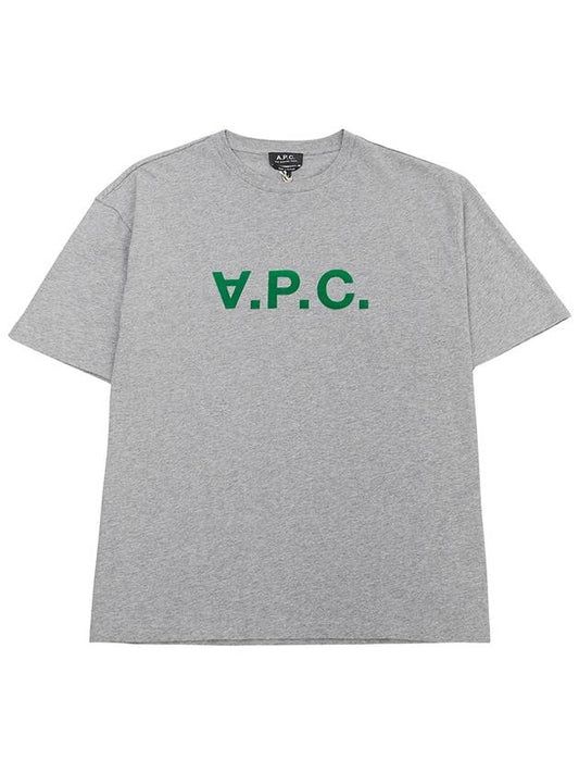 Logo Print Crew Neck Short Sleeve T-Shirt Grey - A.P.C. - BALAAN 2