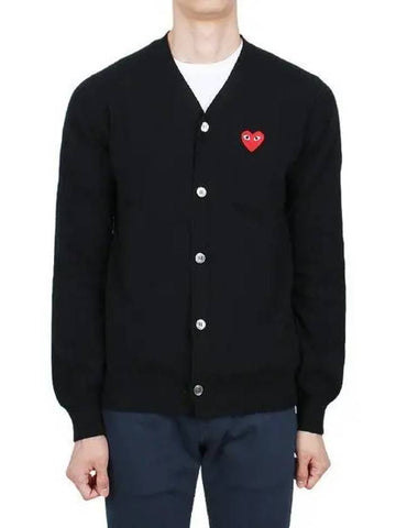 Red Wappen Wool Cardigan P1N008 AZ N008 051 1 1097704 - COMME DES GARCONS - BALAAN 1