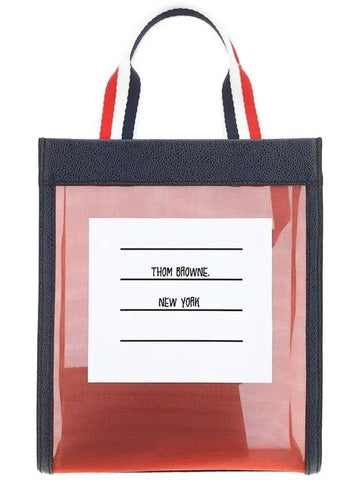 Small Paper Stripe Handle Tote Bag - THOM BROWNE - BALAAN 1