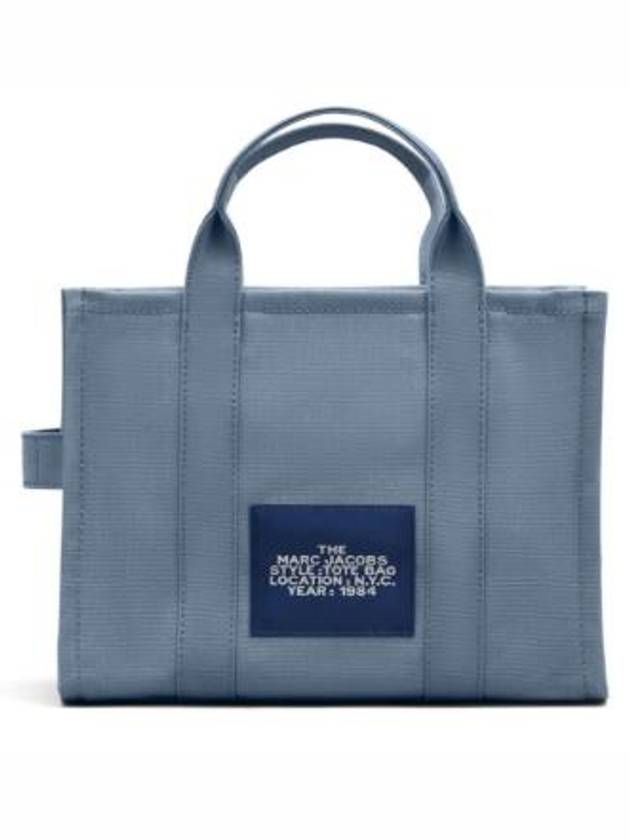 Logo Medium Canvas Tote Bag Blue - MARC JACOBS - BALAAN 4