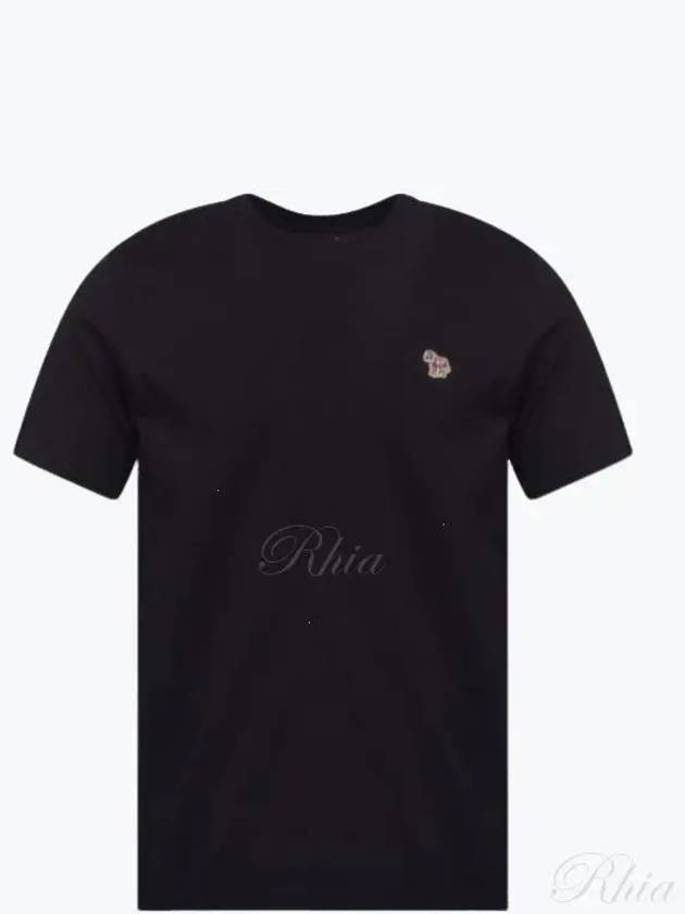 Zebra Logo Crew Neck Cotton Short Sleeve T-Shirt Black - PAUL SMITH - BALAAN 2