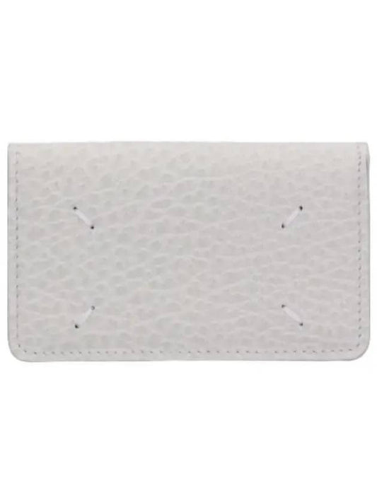 Stitched Fold Card Holder Greige Wallet - MAISON MARGIELA - BALAAN 1