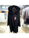 MANGO Mango fur hooded wrap wool coat black - MAX MARA - BALAAN 5