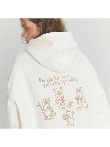 Rabbit Leslie Embroidered Hoodie Cream - CPGN STUDIO - BALAAN 1