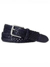 30 points braided leather belt navy - POLO RALPH LAUREN - BALAAN 2